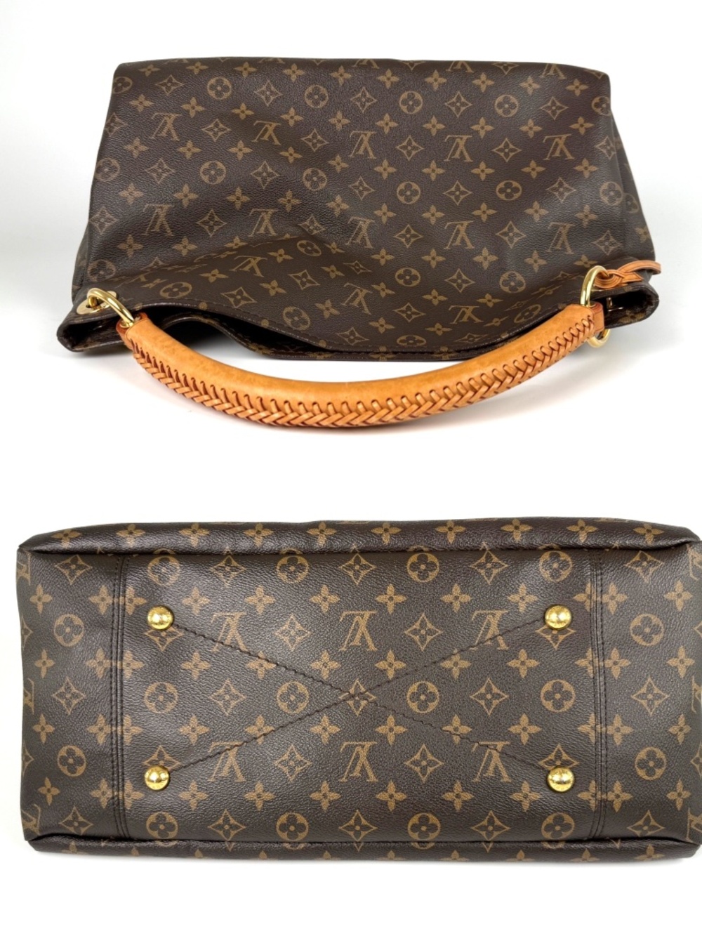 LOUIS VUITTON Artsy MM Monogram Canvas Brown Tote Shoulder Bag - Picture 7 of 15